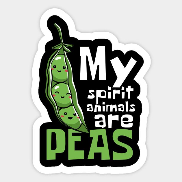 My Spirit Animals Are Peas Funny Sticker by DesignArchitect